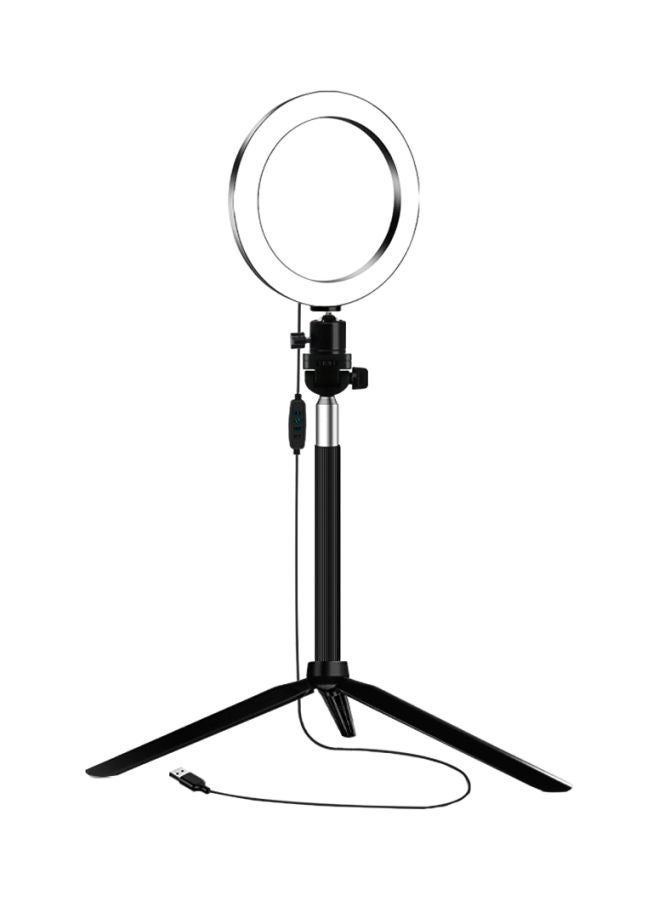 Bi-Color Dimmable Beauty Ring Light Set Black - Image 1