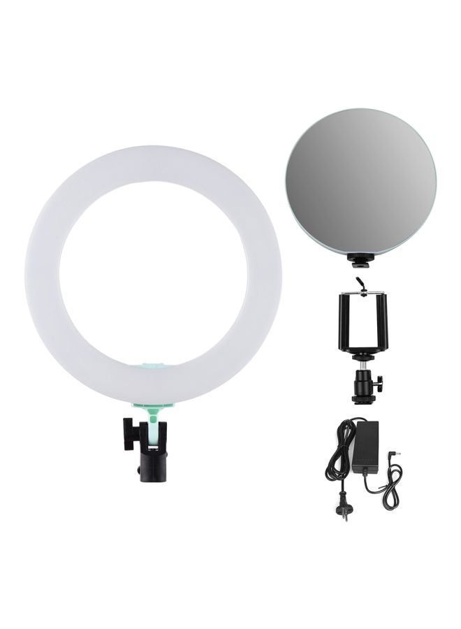 LED Ring Light Studio Video Lamp With Cell Phone Holder Set Green - Image 2