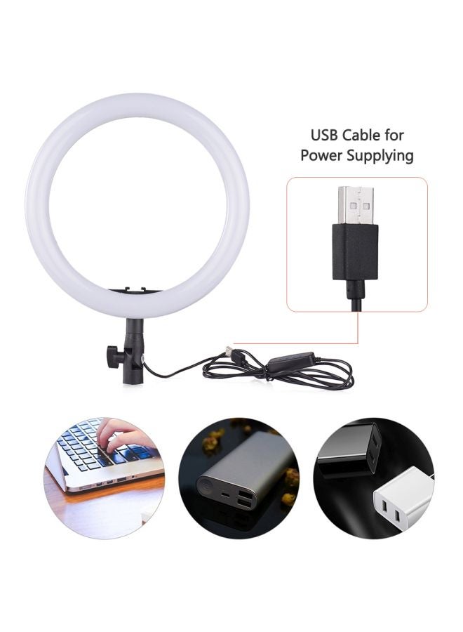 ANDOER LED Ring Light With Tripod Stand White/Black - Image 3