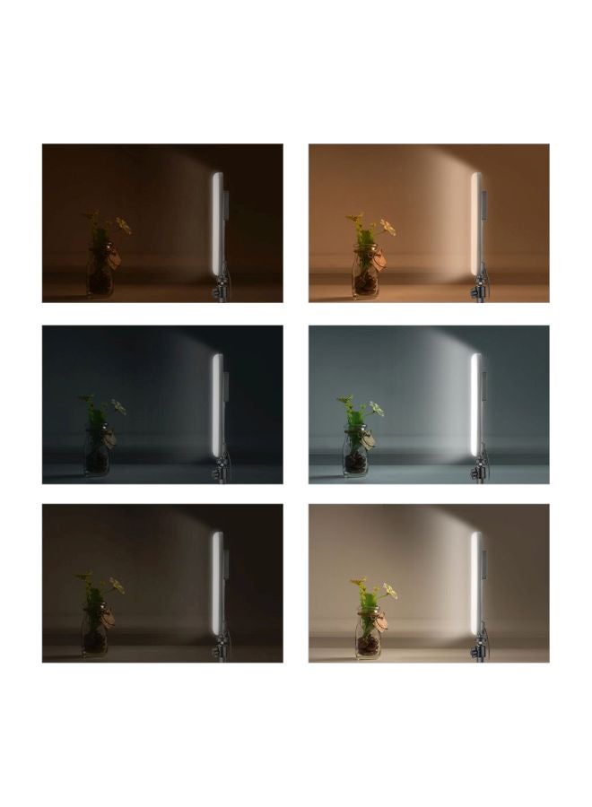 طقم حامل وحلقة إضاءة LED قابلة للتعتيم مكون من 8 قطع أبيض - Image 3