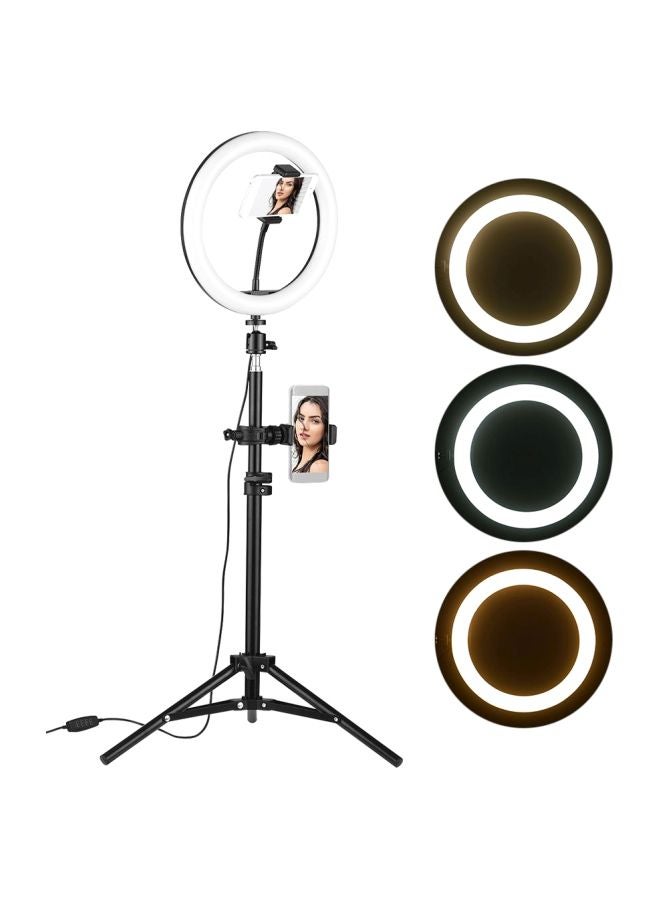 طقم حامل وحلقة إضاءة LED قابلة للتعتيم مكون من 8 قطع أبيض - Image 5