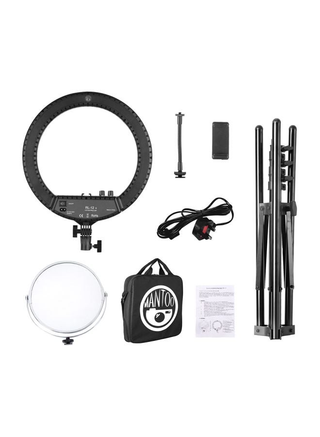 طقم مصباح بتصميم حلقي وإضاءة LED مكون من 8 قطع أبيض - Image 1