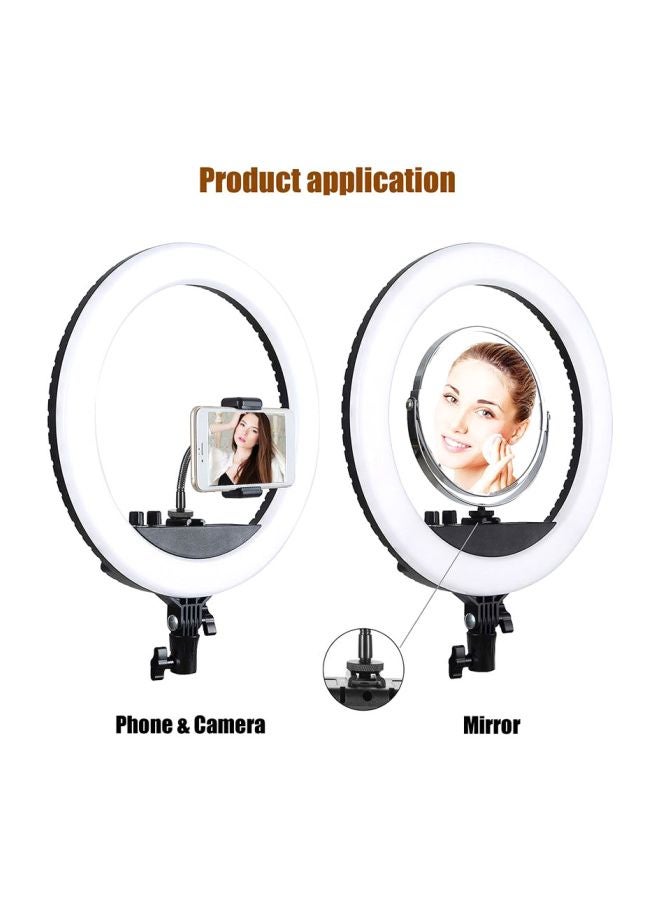 طقم مصباح بتصميم حلقي وإضاءة LED مكون من 8 قطع أبيض - Image 2