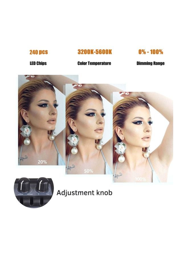 طقم مصباح بتصميم حلقي وإضاءة LED مكون من 8 قطع أبيض - Image 3