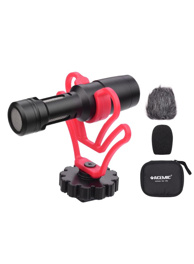 Mini On Camera Smartphone Condenser Microphone Kit DD1725 Black/Grey/Red