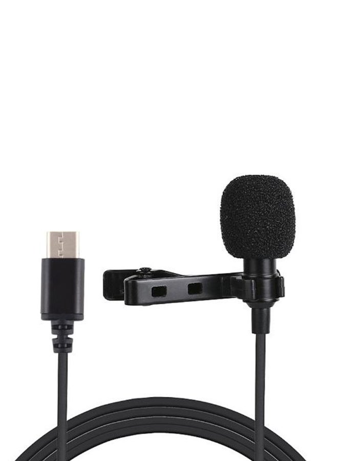 Portable Type-C Port Clip On Microphone DD1762 Black  - Image 1