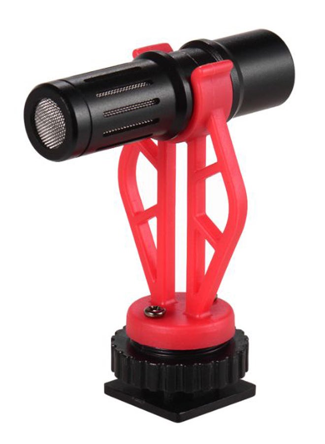 Hyper Cardioid Video Record Microphone Mic Kit DD1914 Black/Red
