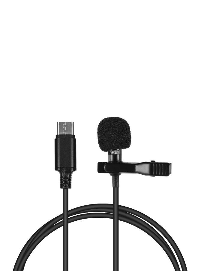 Mini Lapel Lavalier Clip On Condenser Microphone Mic With Case DD2405 Black - Image 2