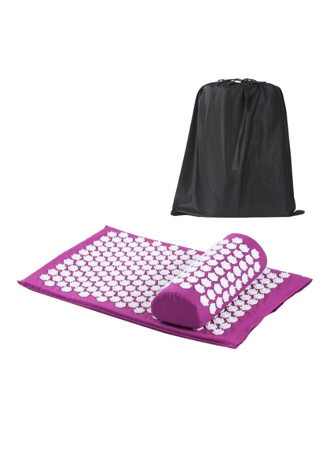 بساط ووسادة للعلاج بالضغط الإبري مع حقيبة.