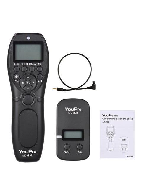 Wireless Shutter Release Remote Control Kit For Canon Dslr Cameras Black