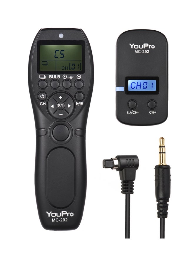 Wireless Shutter Release Remote Control Kit For Canon Dslr Cameras Black