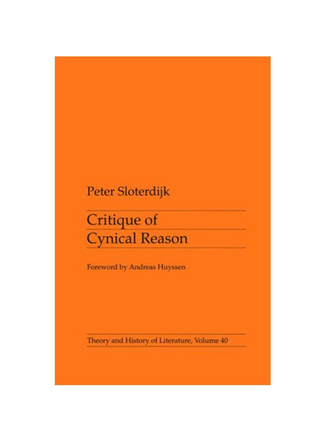 null - Critique Of Cynical Reason paperback english - Image 1