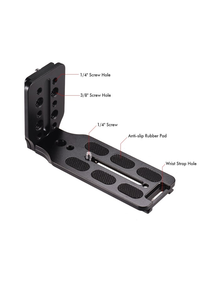 Generic - L-Shaped Quick Release Plate For Canon/Nikon/Sony/DSLR Camera/Zhiyun Crane 2/3/Moza AIR/Feiyu A2000/AK2000/AK4000 Black - Image 1