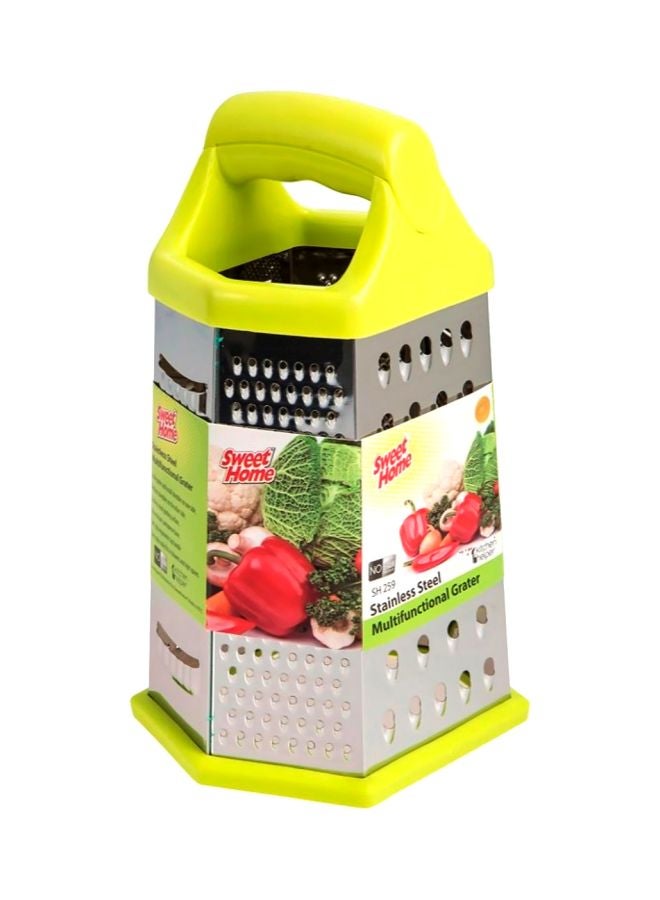 Sweet Home - Stainless Steel Multifunctional Grater Silver/Green - Image 1