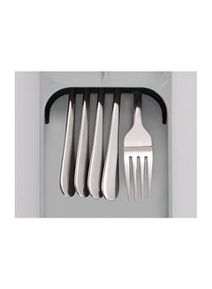 Feelings 5-Compartment Plastic Cutlery Organiser Dark Grey 39.8x11.4x5.8centimeter  - Image 4