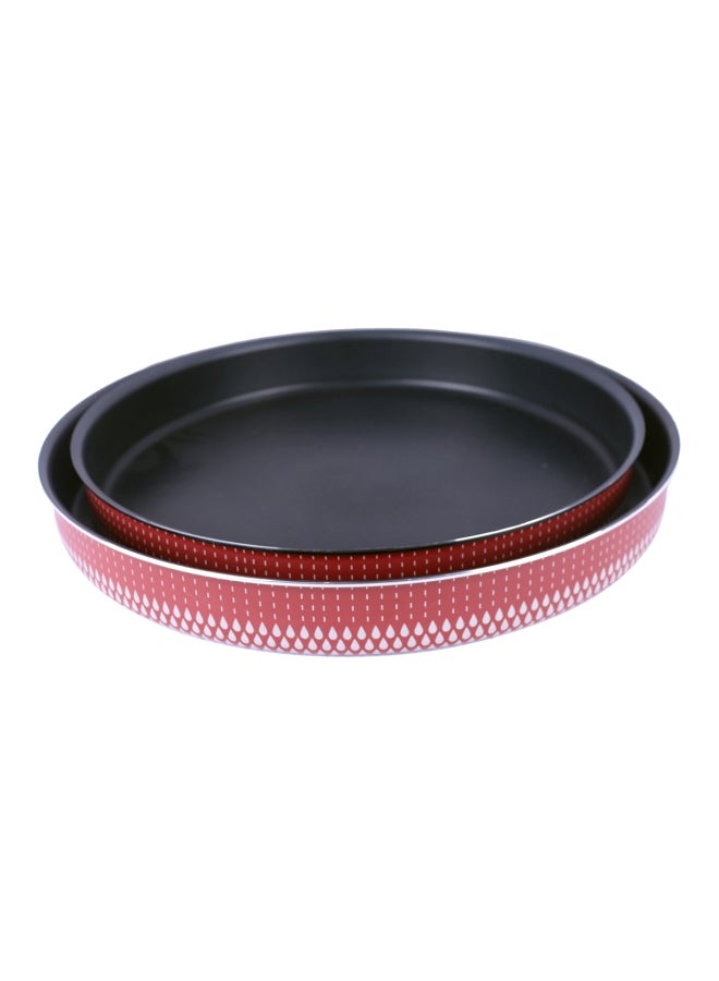 Bin-Shihoun-Abomar 2-Piece Mondial  Baking Dish Set Red/Black/White 