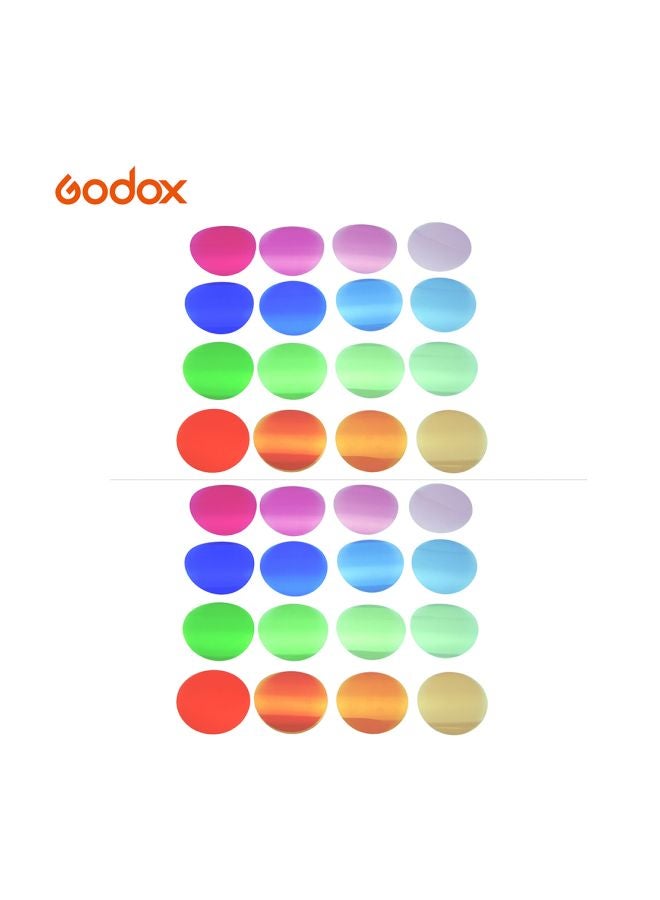 Godox - 16-Piece Colour Filter Kit For V1 Series Round Head Flashes Multicolour - Image 1