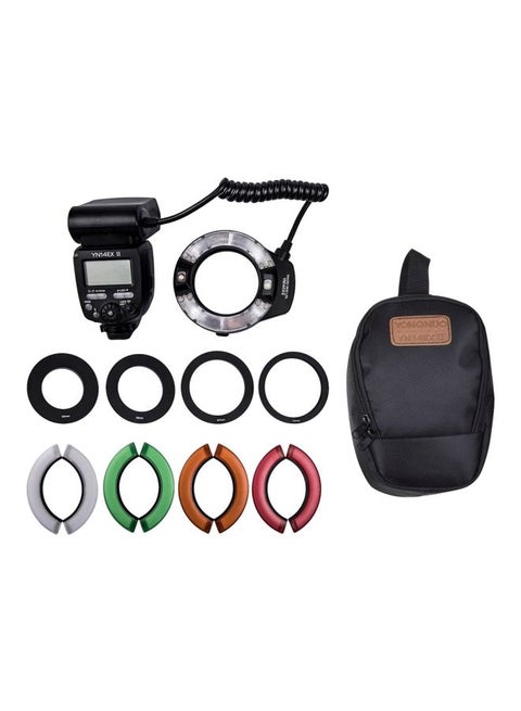 Professional Macro Ring Flash Light Kit Black
