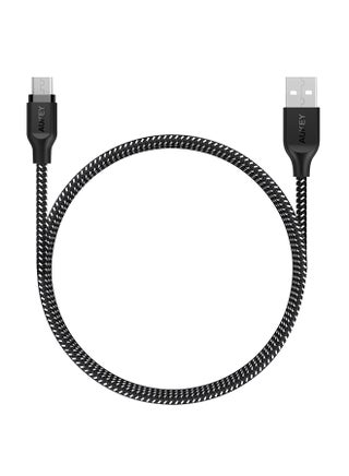 Braided Nylon USB 2.0 to Micro USB Cable 2M AM2 Black - v1587829187/N37433286A_1