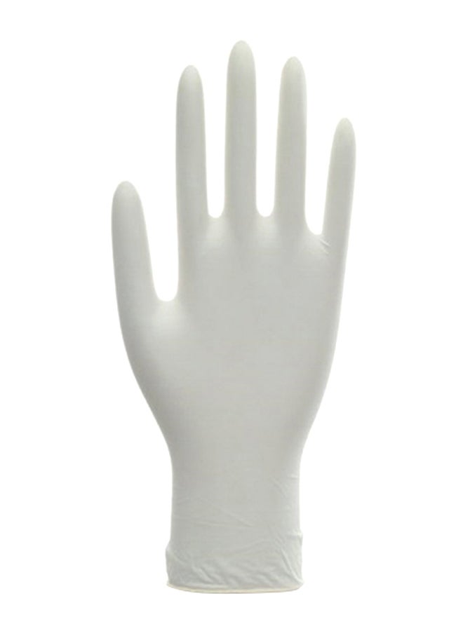 100-Piece Disposable Nitrile Gloves Set White S