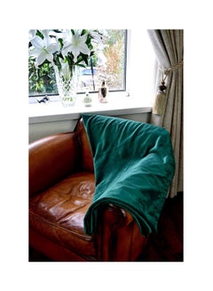 REGAL IN HOUSE 3-Piece Matt Velvet Bed Runner With Cushion Cover Set polyester Emerald Green  - Image 2