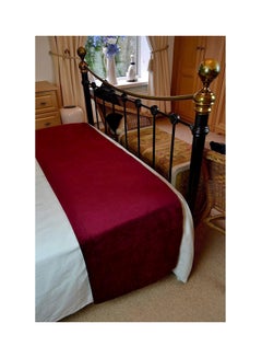 REGAL IN HOUSE 3-Piece Matt Velvet Bed Runner With Cushion Cover Set combination Wine Red  - Image 2