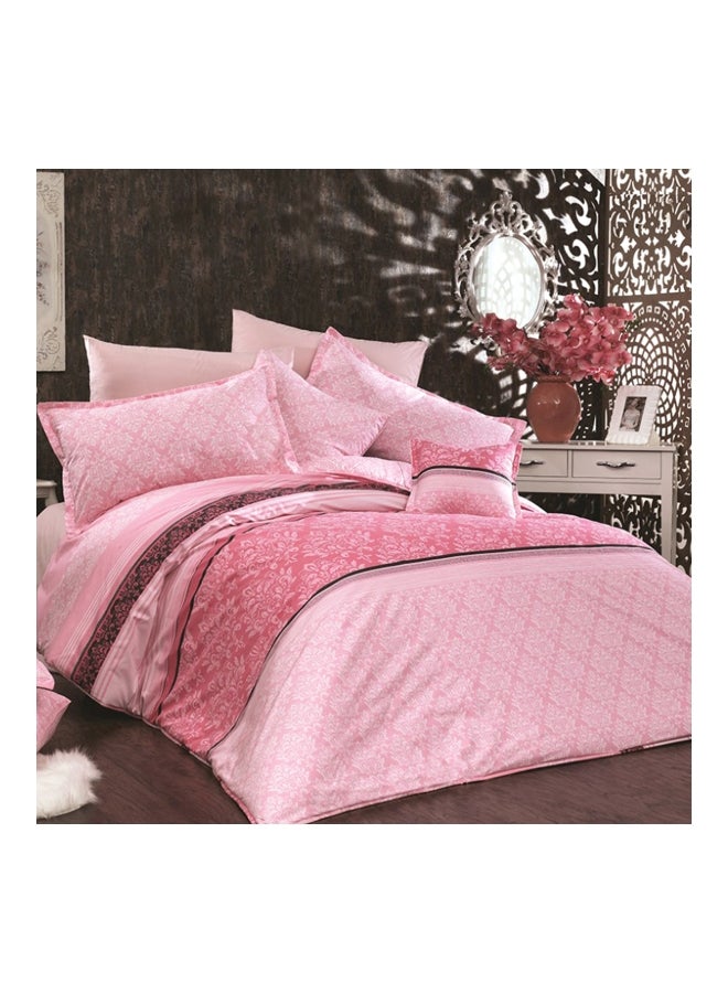 طقم لحاف رانفورس مطبوع مكون من 3 قطع وردي/أبيض King - v1587833019/N37450264A_1