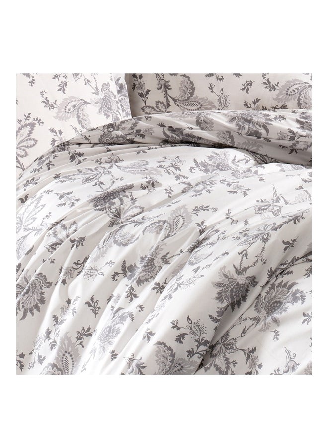 REGAL IN HOUSE Pack Of 3 Ranforce Printed Comforter Set cotton White/Grey King  - Image 2