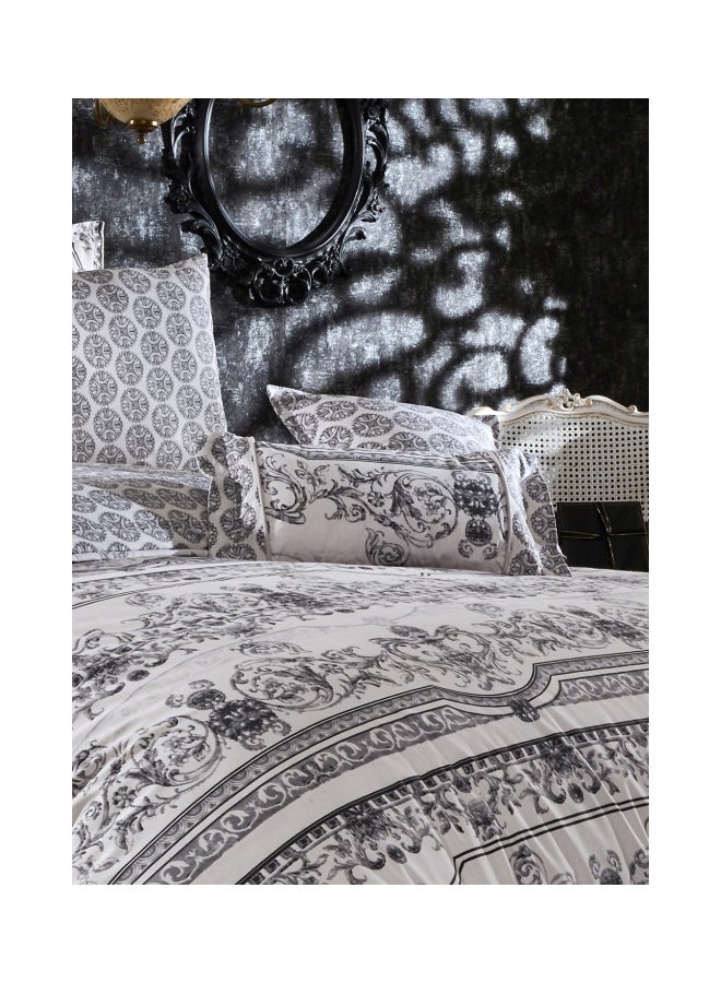 ريغال إن هاوس طقم لحاف رانفورس مطبوع مكون من قطعتين cotton أبيض/رمادي Queen - Image 3