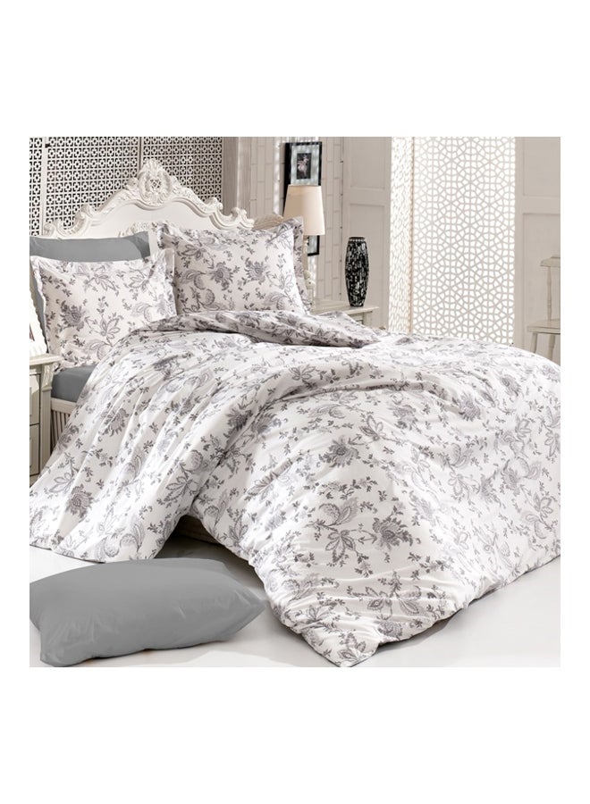 REGAL IN HOUSE Pack Of 3 Ranforce Printed Comforter Set cotton White/Grey King  - Image 1