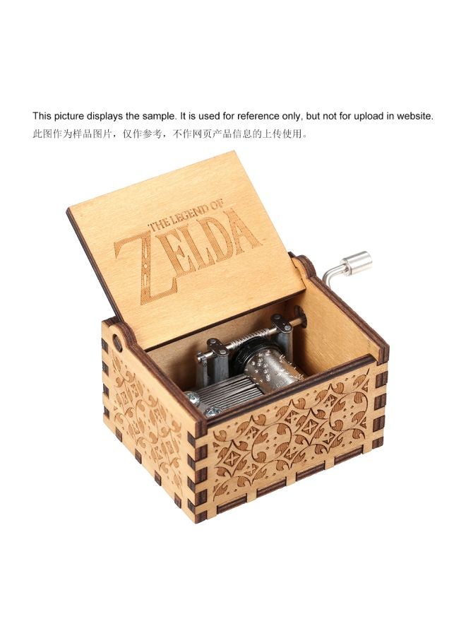 Zelda Themed Wooden Musical Box Brown/Silver  - Image 2