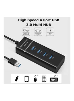 Generic 4-Port USB 3.0 Hub Black  - Image 5