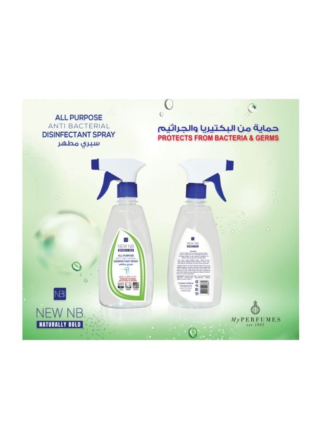 NEW NB All Purpose Anti Bacterial Disinfectant Spray Clear 500ml - Image 3