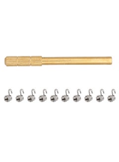 10-Piece Orthodontic Crimpable Stops Hook Set With Wrench Gold/Silver