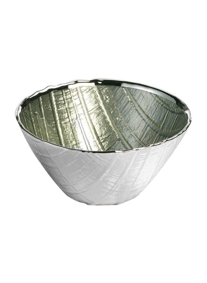 سارا وعاء زجاجي مزخرف أخضر غامق/فضي 12.5سم 