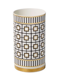 Villeroy & Boch MetroChic Porcelain Tea Light Holder White/Black/Yellow 7.3cm 