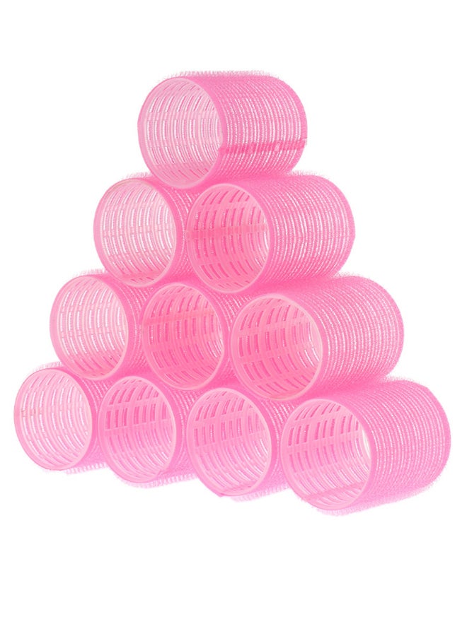 Generic - 10-Piece Hair Roller Self Grip Set Pink - Image 1