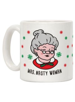 Generic Mrs Nasty Woman Printed Coffee Mug White/Green/Red 