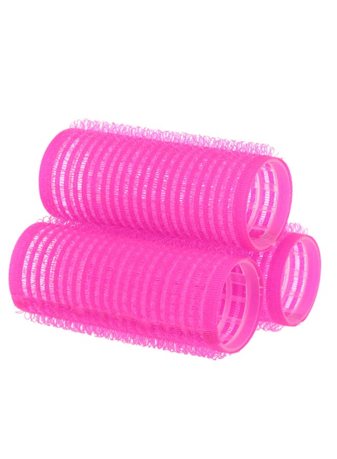 مجموعة بكرات تجعيد الشعر الاحترافية ذاتية الإمساك مكونة من 10 قطع وردي غامق - Image 2