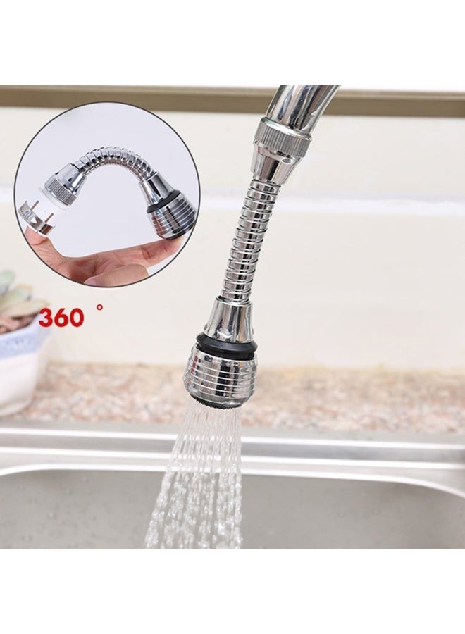 Generic - Turbo Flex 360 Instant Hands Free Faucet Swivel Spray Sink Hose Silver 10x5x10cm - Image 1