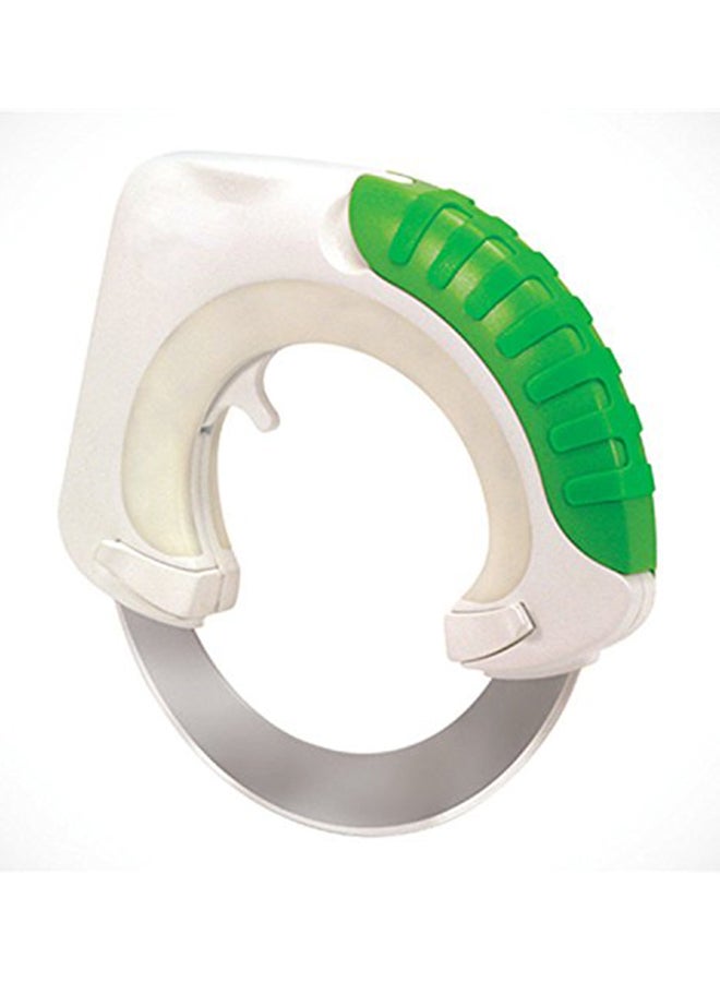 Stainless Steel Circular Rolling Knife White/Green 10x5x10centimeter - Image 2