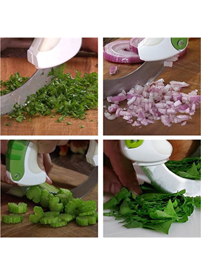 Stainless Steel Circular Rolling Knife White/Green 10x5x10centimeter - Image 3