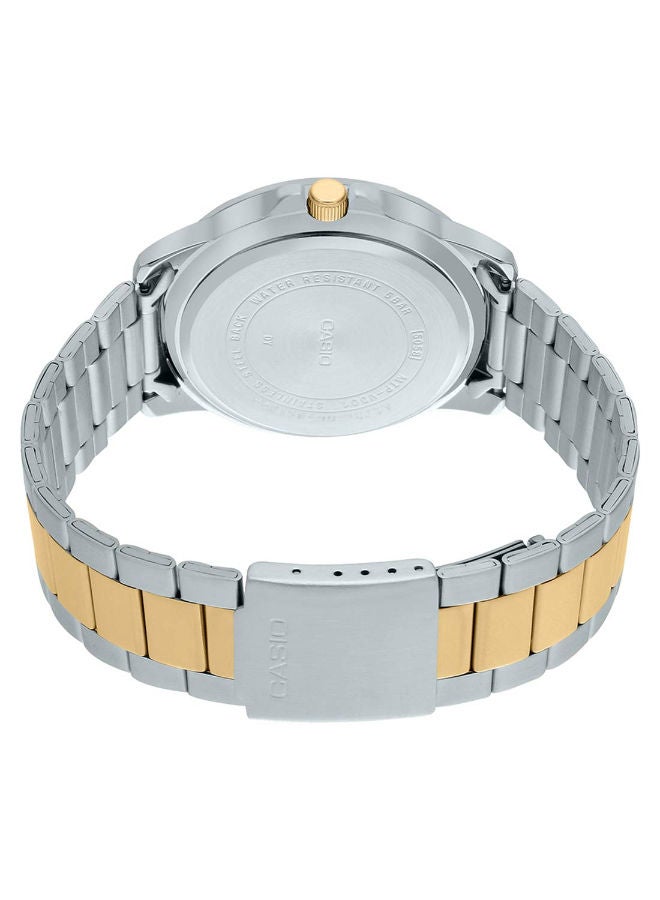 CASIO Men's Stainless Steel Analog Watch MTP-VD01SG-9BVUDF - 45 mm - Silver/Gold  - Image 2