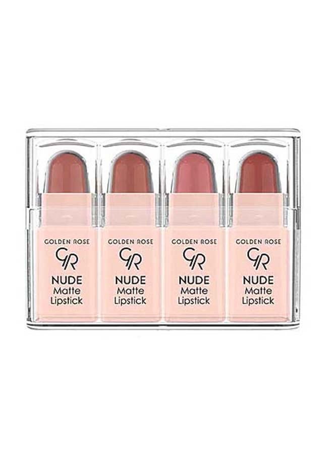 Golden Rose - 4-Piece Matte Lipstick Set Multicolour - Image 1