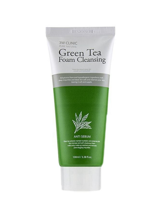 3W CLINIC - Green Tea Foam Cleansing 100ml - Image 1