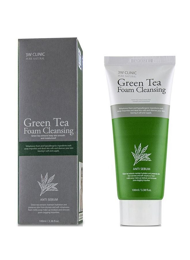 3W CLINIC - Green Tea Foam Cleansing 100ml - Image 1