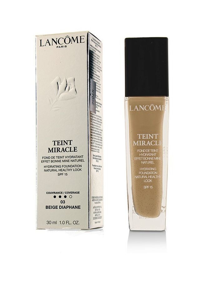 LANCOME - Teint Miracle Hydrating Liquid Foundation SPF15 03 Beige Diaphane - Image 1