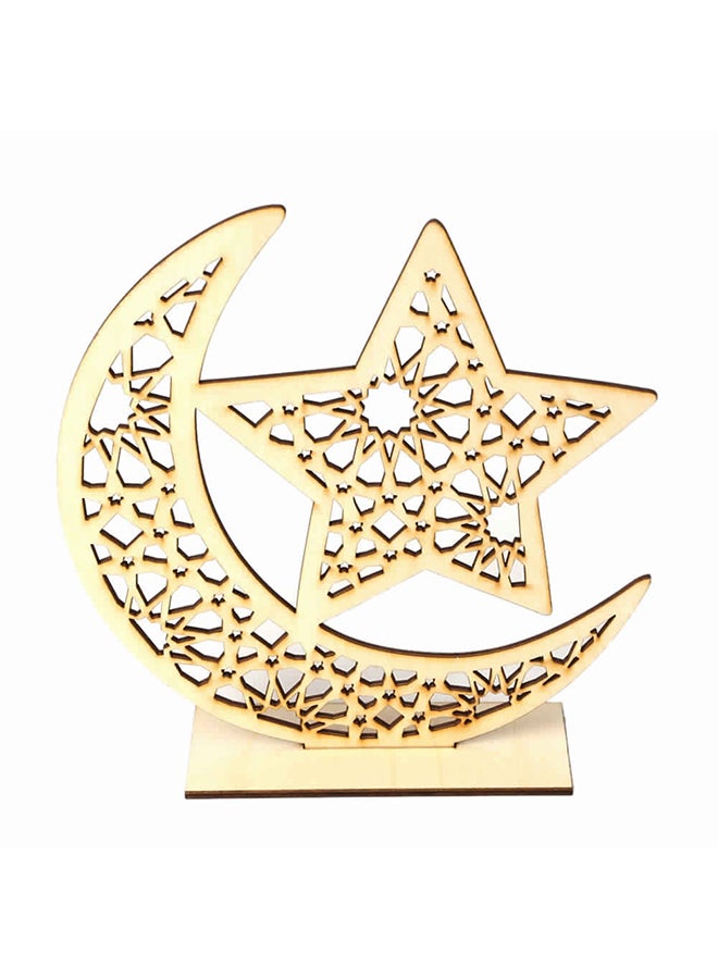 Moon And Star Desktop Decoration Craft Beige 20 x 20cm 