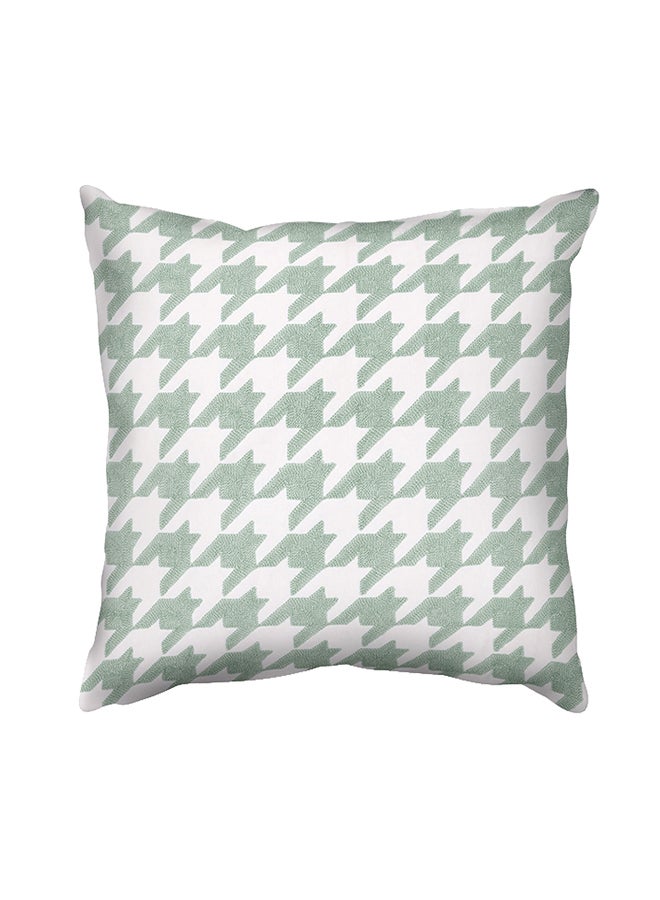Donetella Decorative Embroidered Cushion Cover Green/White 45x45centimeter  - Image 1