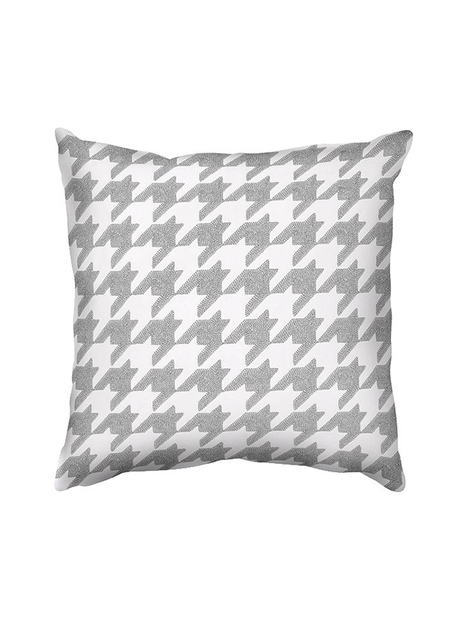 Donetella Decorative Embroidered Cushion Cover Grey/White 45x45cm  - Image 1